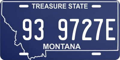 MT license plate 939727E