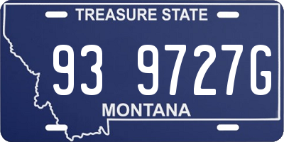 MT license plate 939727G