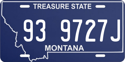 MT license plate 939727J
