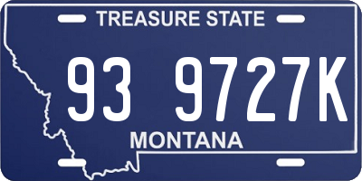 MT license plate 939727K