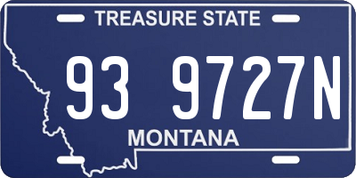 MT license plate 939727N