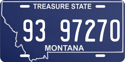 MT license plate 939727O