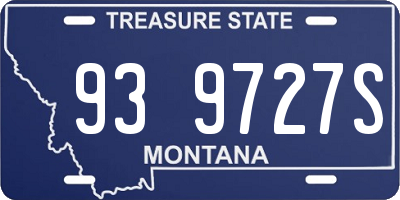 MT license plate 939727S