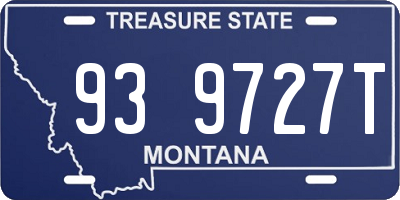 MT license plate 939727T