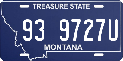 MT license plate 939727U