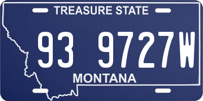 MT license plate 939727W