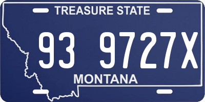 MT license plate 939727X