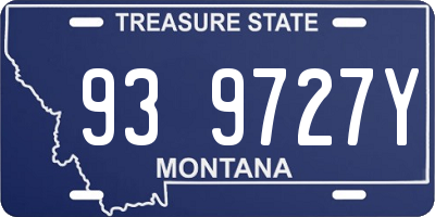 MT license plate 939727Y
