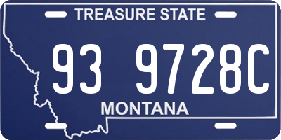 MT license plate 939728C