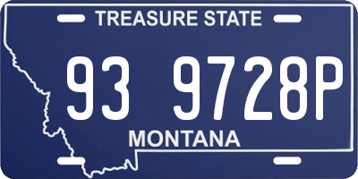 MT license plate 939728P