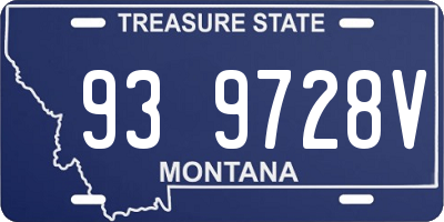 MT license plate 939728V