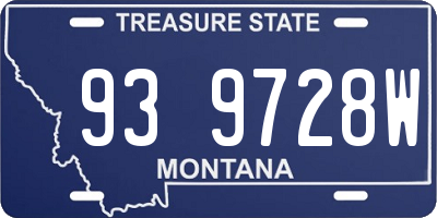 MT license plate 939728W
