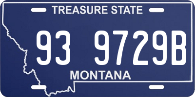 MT license plate 939729B