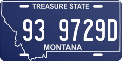 MT license plate 939729D