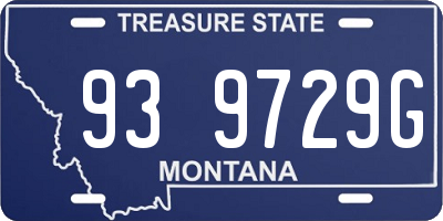 MT license plate 939729G