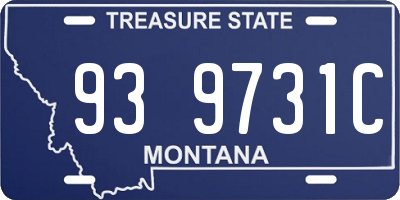 MT license plate 939731C