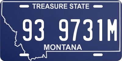 MT license plate 939731M