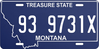 MT license plate 939731X