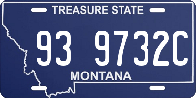 MT license plate 939732C