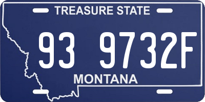 MT license plate 939732F