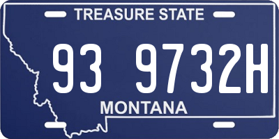 MT license plate 939732H