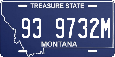 MT license plate 939732M