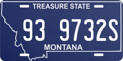 MT license plate 939732S