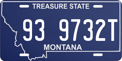 MT license plate 939732T