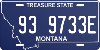 MT license plate 939733E