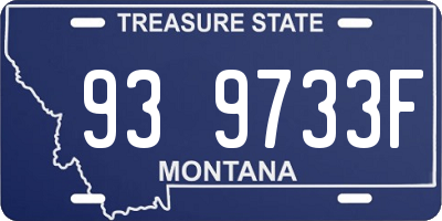 MT license plate 939733F