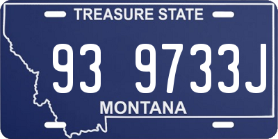 MT license plate 939733J
