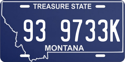 MT license plate 939733K