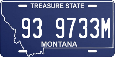 MT license plate 939733M