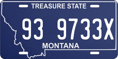 MT license plate 939733X