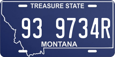 MT license plate 939734R
