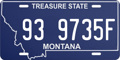 MT license plate 939735F