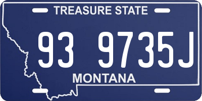 MT license plate 939735J