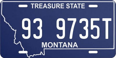MT license plate 939735T
