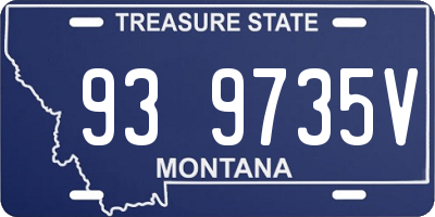 MT license plate 939735V