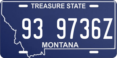 MT license plate 939736Z
