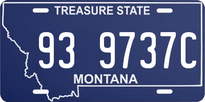 MT license plate 939737C