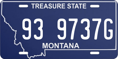 MT license plate 939737G