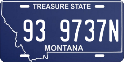 MT license plate 939737N