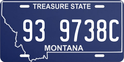 MT license plate 939738C