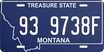 MT license plate 939738F