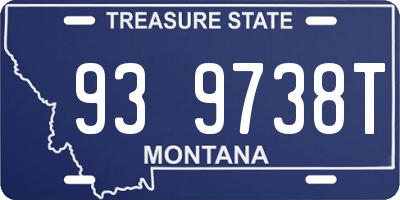 MT license plate 939738T