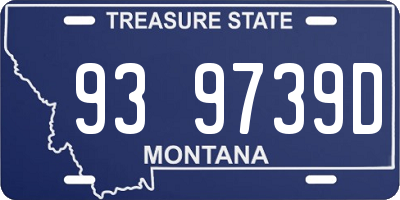 MT license plate 939739D