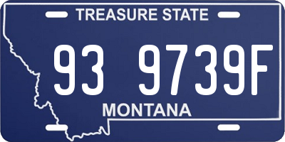 MT license plate 939739F
