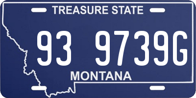 MT license plate 939739G