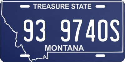 MT license plate 939740S
